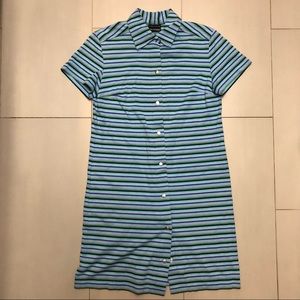 Marimekko vintage striped dress with snaps Small